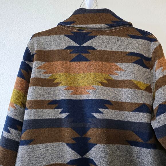 Junk Food Clothing Los Angeles Aztec Southwestern Cardigan Mens Size L Brown - Picture 8 of 11